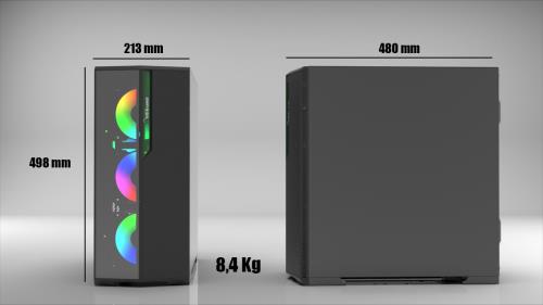 EMPOUSA EMG-17XN 750W 80 PLUS 4X120MM FAN RGB + Gaming ATX PSU YOK KUMAND VAR